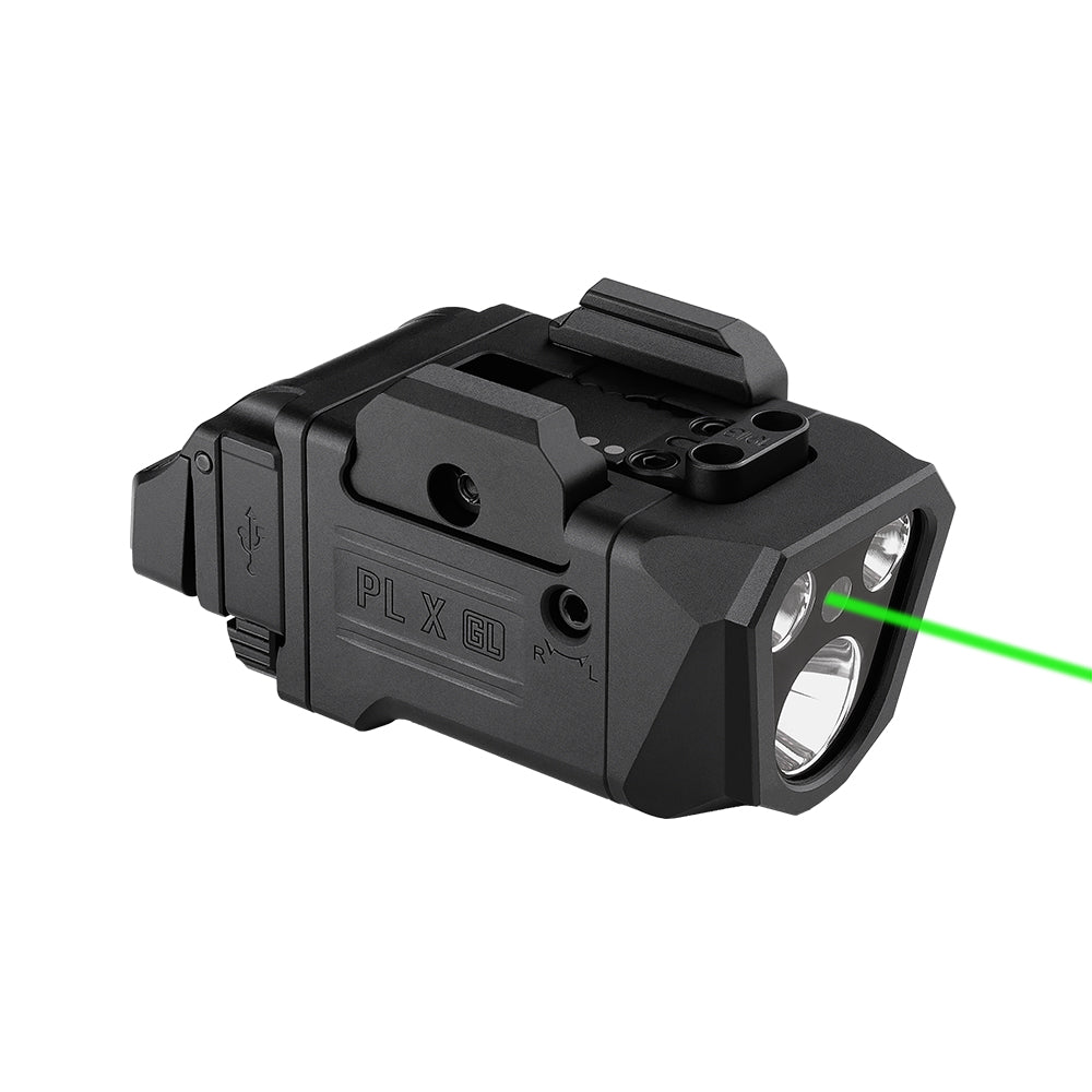 PL X GL 3-in-1 Rail-Mounted Light: Floodlight, Spotlight & Green Beam