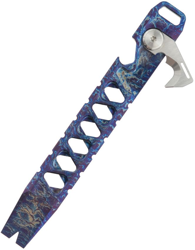 Ketuo - Prybar Cutter Lightning - Meridian EDC | Laserworks - Blue and silver multitool on a white background