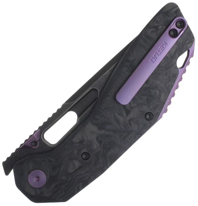 Ketuo - Yakuza Linerlock Purple BSW - Meridian EDC | Laserworks - Ketuo - Yakuza Linerlock Purple BSW
