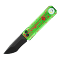 OKNIFE LK Zombie Green Folding Knife with Rechargeable Flashlight & RGB Light - Meridian EDC | Laserworks - OKNIFE LK Zombie Green Folding Knife with Rechargeable Flashlight & RGB Light