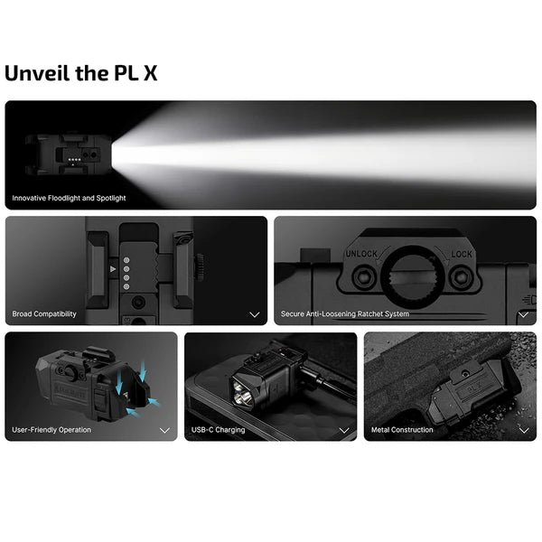 PLX Tactical Light 1,200 Lumens Dual Beams