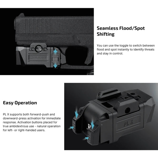 PLX Tactical Light 1,200 Lumens Dual Beams