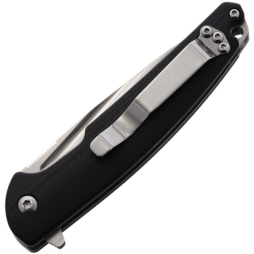 Summit Gear 006BLK Linerlock Knife with Black G10 Handles - Meridian EDC | Laserworks - Summit Gear 006BLK Linerlock Knife with Black G10 Handles