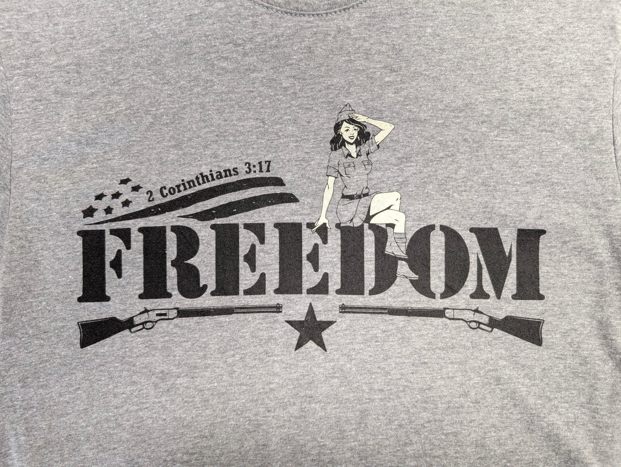 The "Freedom & Faith" Premium Graphic Tee - Meridian EDC | Laserworks - Front