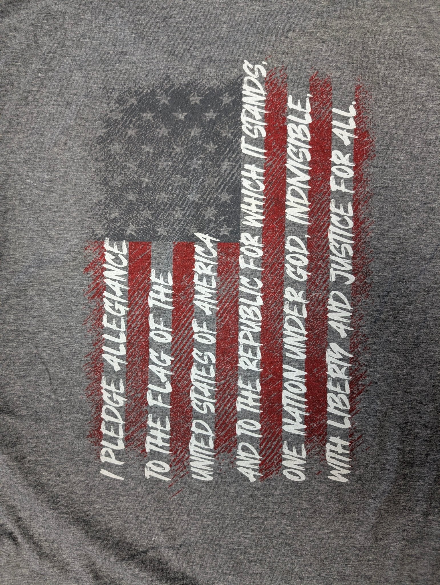 The "Pledge of Allegiance" Premium Graphic Tee - Meridian EDC | Laserworks - Gray Back Design